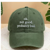 Funny Sarcastic Embroidered Dad Hat, Casual Humor Baseball Cap, Gift for Dad