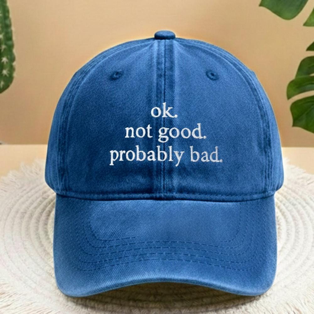 Funny Sarcastic Embroidered Dad Hat, Casual Humor Baseball Cap, Gift for Dad