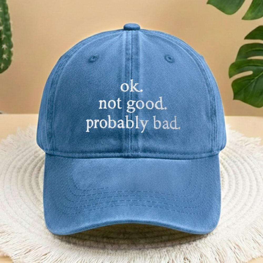 Funny Sarcastic Embroidered Dad Hat, Casual Humor Baseball Cap, Gift for Dad