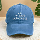 Funny Sarcastic Embroidered Dad Hat, Casual Humor Baseball Cap, Gift for Dad