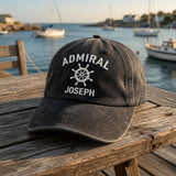 Personalized Captain Embroidered Hat, Custom Nautical Baseball Cap, Boating Gift
