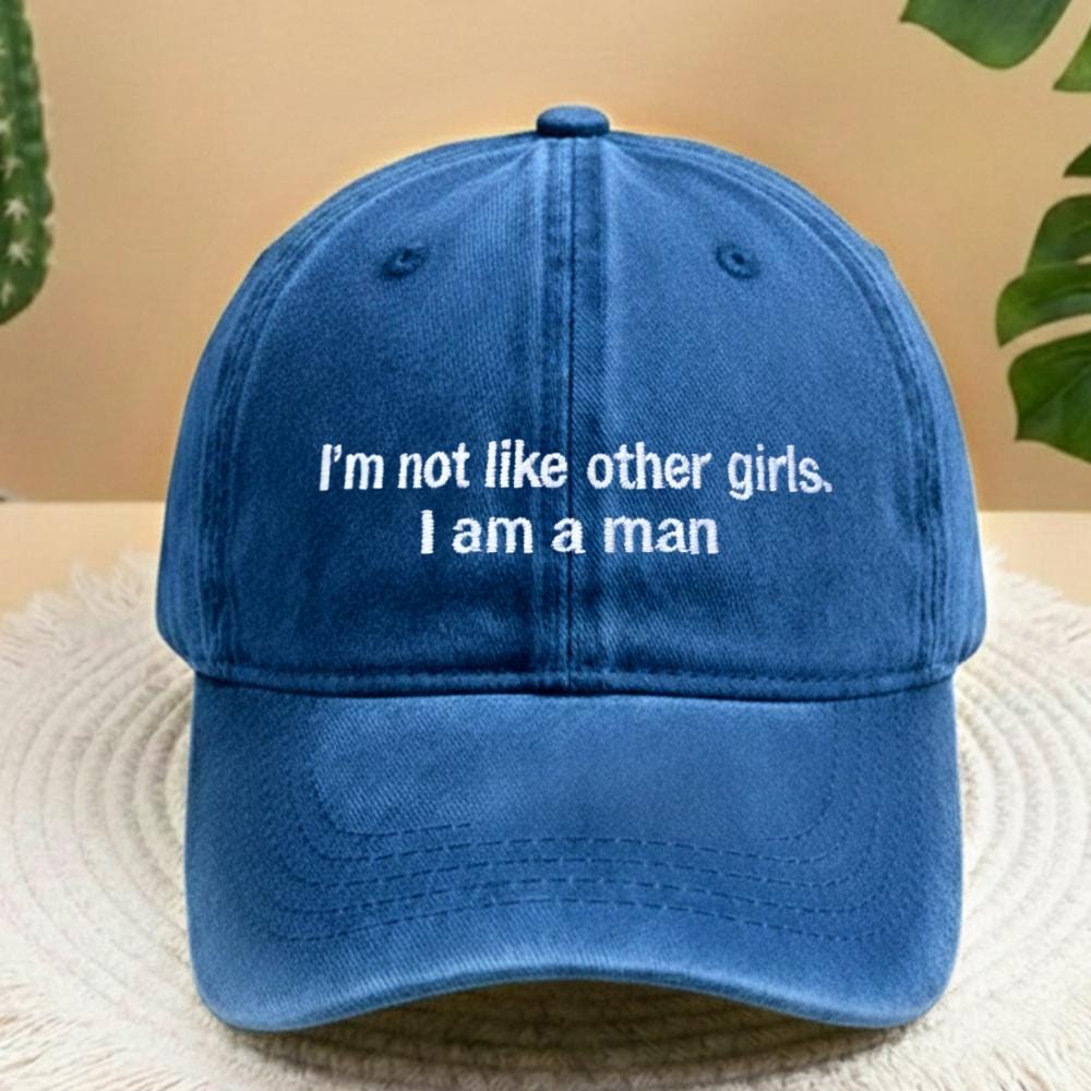 Funny Sarcastic Embroidered Dad Hat, Vintage Washed Black Baseball Cap, Humor Gift