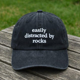 Geology Rock Collector Embroidered Hat, Funny Rockhound Baseball Cap, Gift for Geologist