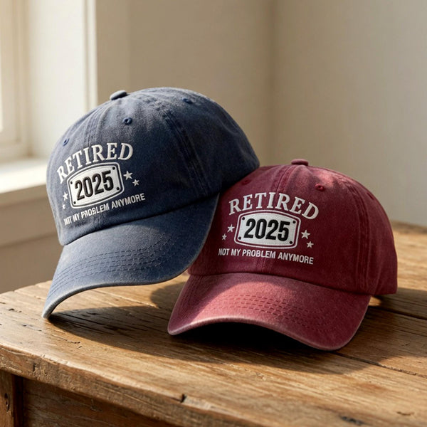 Retired 2026 Embroidered Hat, Funny Retirement Baseball Cap, Coworker Farewell Gift