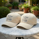 Matching Mother and Father of the Bride Embroidered Hats, Wedding Family Baseball Caps, Bridal Party Gift