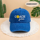 Custom Coach Name Softball Embroidered Hat - Fastpitch Team Gift Cap
