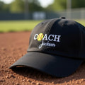 Custom Coach Name Softball Embroidered Hat - Fastpitch Team Gift Cap