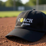 Custom Coach Name Softball Embroidered Hat - Fastpitch Team Gift Cap