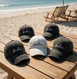 Custom Bride Babe Bachelorette Hat, Vintage Style Beach Weekend Cap
