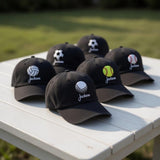 Custom Sports Ball Name Embroidered Hat - Soccer, Golf & Baseball Cap