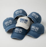 Sideline Social Club Embroidered Hat, Aesthetic Minimalist Embroidery Hat, Sports Fan Gift Cap, Game Day Accessory, Lifestyle Cap, Gift