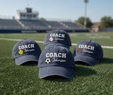 Custom Coach Name Sports Embroidered Hat - Personalized Team Gift Cap