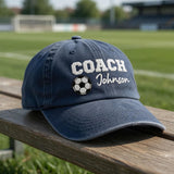 Custom Coach Name Sports Embroidered Hat - Personalized Team Gift Cap