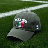 Personalized Mexico Flag Embroidered Hat, Custom Number Baseball Cap, Soccer Fan Gift