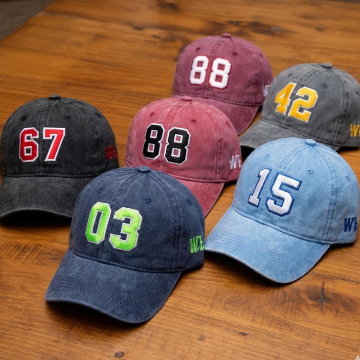 Custom Varsity Number Hat - Personalized Embroidered Baseball Cap