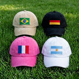 Custom Country Flag Embroidered Hat, Personalized National Flag Baseball Cap, Sports Fan Gift