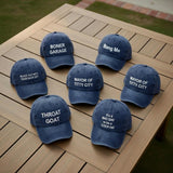 Embroidered Cotton Dad Cap, Rude Humor Trucker Hat, Custom Slogan Party Hat