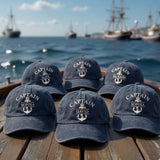 Custom Captain Embroidered Hat – Personalized Nautical Dad Cap, Boat Captain Gift