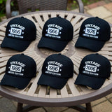 Personalized Birth Year Embroidered Hat, Custom Birthday Washed Cotton Baseball Cap