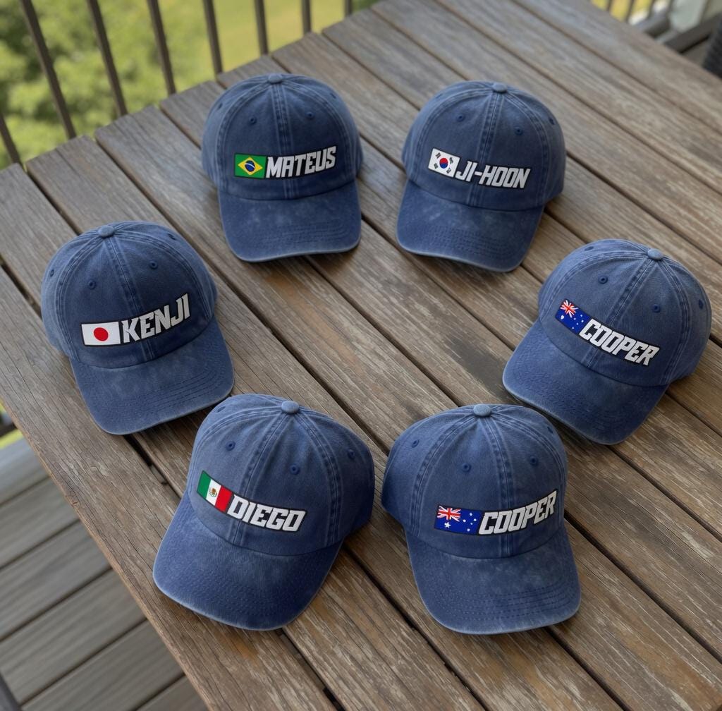 Custom Country Flag and Name Embroidered Baseball Cap - Travel Pride International Heritage Cotton Dad Hat