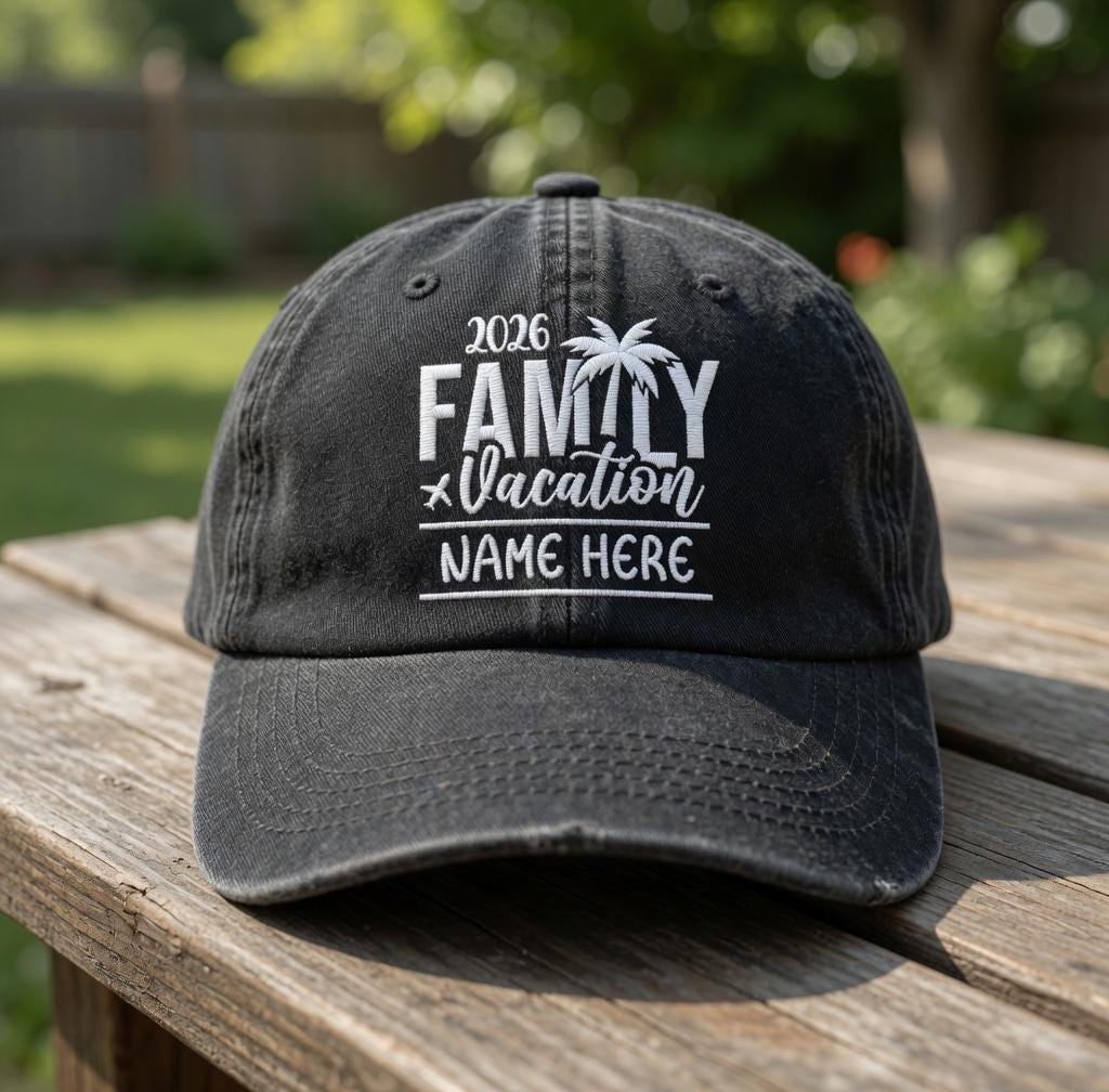 Custom Family Vacation Hats 2026, Personalized Last Name Baseball Caps, Matching Family Reunion Gifts, Embroidered Beach Hat,Summer Trip Cap