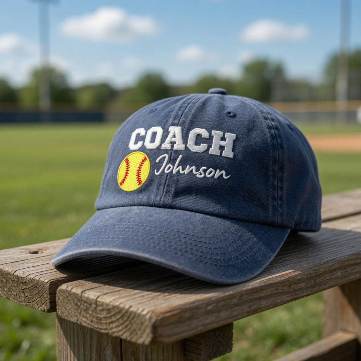Custom Coach Name Sports Embroidered Hat - Personalized Team Gift Cap