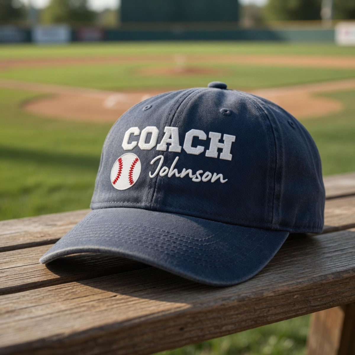 Custom Coach Name Sports Embroidered Hat - Personalized Team Gift Cap