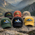Custom Embroidered Mountain Cap, Personalized Outdoor Baseball Hat, Nature Adventure Dad Hat