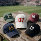Custom 3D Puff Number Sports Embroidered Hat - Athletic Jersey Dad Cap