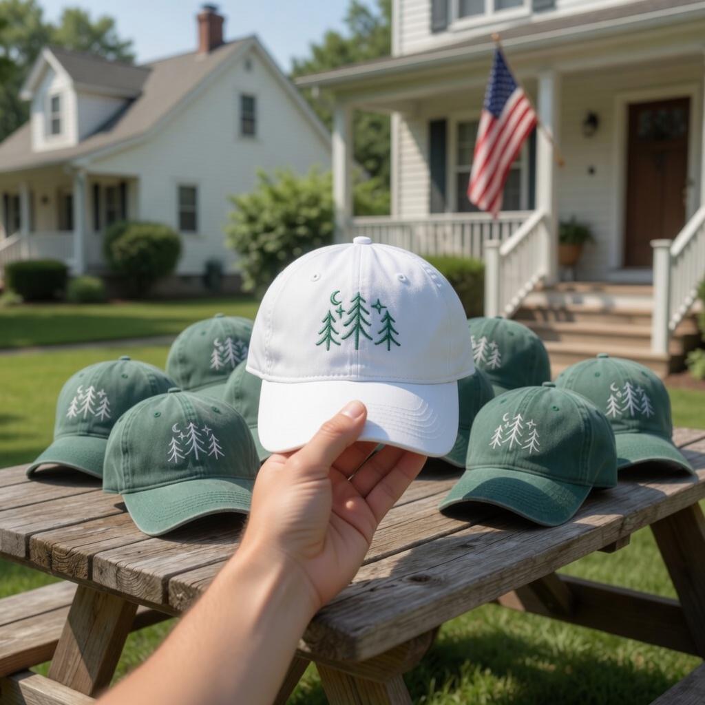 Custom Tree Embroidery Baseball Hat, Forest Nature Dad Cap, Outdoor Adventure Gift, Minimalist Pine Tree Cotton Hat, Personalized Garden Cap