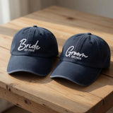 Matching Bride and Groom 2026 Embroidered Hats, Personalized Wedding Couple Baseball Caps