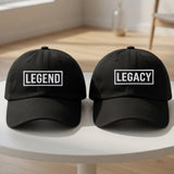 Matching Father Son Embroidered Hats, Personalized Family Baseball Caps, Father's Day Gift