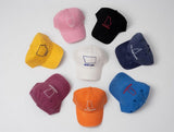 Personalized State Map Embroidered Hat, Custom Home State Baseball Cap, Hometown Travel Gift