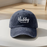 Matching Husband and Wife Embroidered Hats, Wedding Couple Baseball Caps, Anniversary Gift