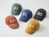 Embroidered Airport Code Hat, City Pride Travel Accessory, Minimalist Aviation Headwear, Aesthetic Wanderlust Cap, Unique Souvenir Gift Idea