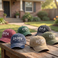 Custom Est Year Dad Hat, Personalized Daddy Cap, New Dad Gift 2026, Embroidered Father's Day Hat, Custom Dada Papa Hat, Vintage Baseball Cap