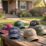 Custom Est Year Dad Hat, Personalized Daddy Cap, New Dad Gift 2026, Embroidered Father's Day Hat, Custom Dada Papa Hat, Vintage Baseball Cap