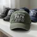 Custom Papa Hat with Kids Names, Personalized Father's Day Gift, Embroidered Dad Cap, This Awesome Papa Belongs To Hat, New Dad