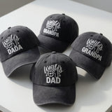 World's No 1 Dad Hat, Personalized Grandpa Dada Baseball Cap, Father's Day Gift, Embroidered Washed Cotton Hat, Custom Gift for Him