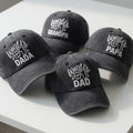 World's No 1 Dad Hat, Personalized Grandpa Dada Baseball Cap, Father's Day Gift, Embroidered Washed Cotton Hat, Custom Gift for Him