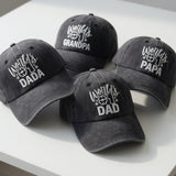 World's No 1 Dad Hat, Personalized Grandpa Dada Baseball Cap, Father's Day Gift, Embroidered Washed Cotton Hat, Custom Gift for Him