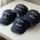 Custom World's Best Dad Grandpa Hat, Father's Day Gift, Papa Dada Baseball Cap, New Dad Gift, Personalized Father's Day Gift for Grandpa