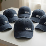 Custom Dad Hat - Personalized Papaw Papa Pop Pop Grandpa Cap - Father's Day Gift - Minimalist Name Hat - Vintage Washed Dad Hat