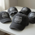 Funny Father's Day Hat - The Man Who Has Everything Except A Full Head Of Hair Hat - Bald Dad Grandpa Gift - Vintage Washed Baseball Cap