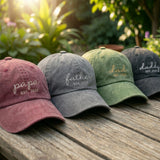 Custom Est 2026 Dad Hat, Personalized Script Daddy Cap, First Father's Day Gift, Embroidered Papa Father Hat, Vintage Washed Cotton Cap