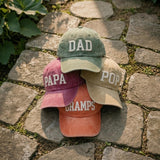 Custom Puff Print Dad Hat, Personalized Gramps Papa Cap, Embroidered Pop Dad Baseball Hat, Father's Day Gift, Vintage Washed Cotton Cap