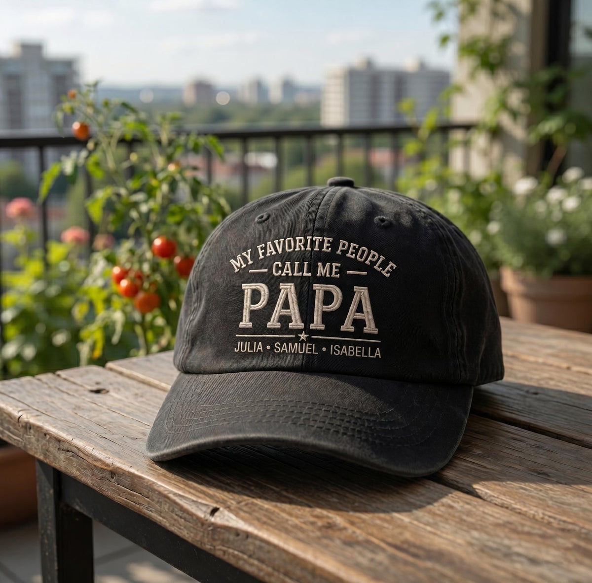 Custom My Favorite People Call Me Papa Hat, Personalized Daddy Cap with Kids Names, Father's Day Gift, Embroidered Grandpa Hat, Vintage Cap