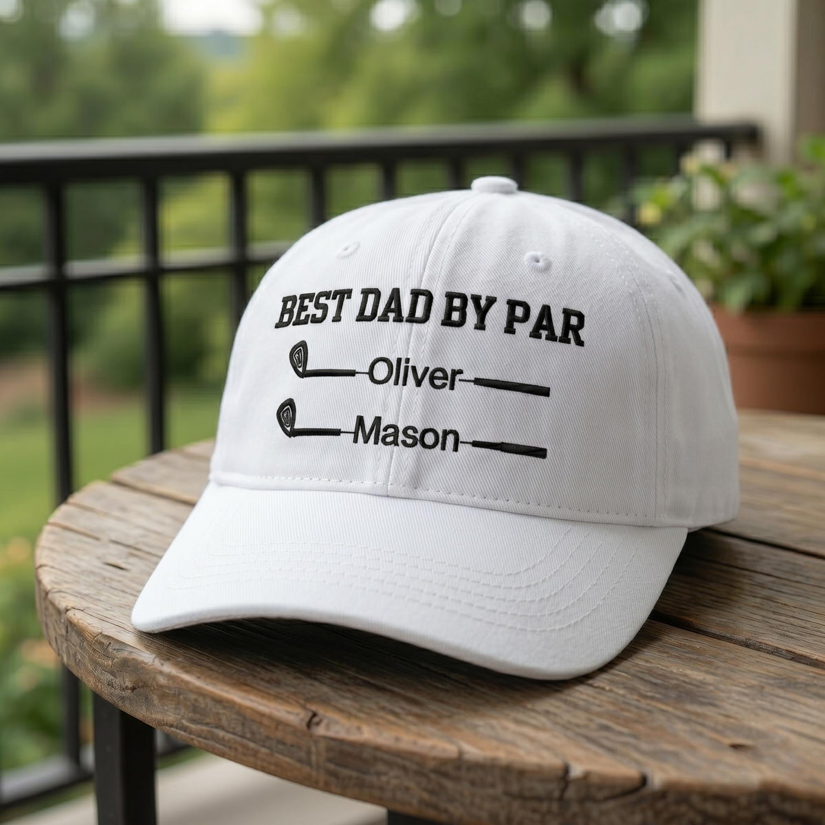 Custom Best Dad By Par Hat, Personalized Golf Dad Cap with Kids Names, Father's Day Golf Gift, Embroidered Grandpa Hat, Vintage Golf Gift
