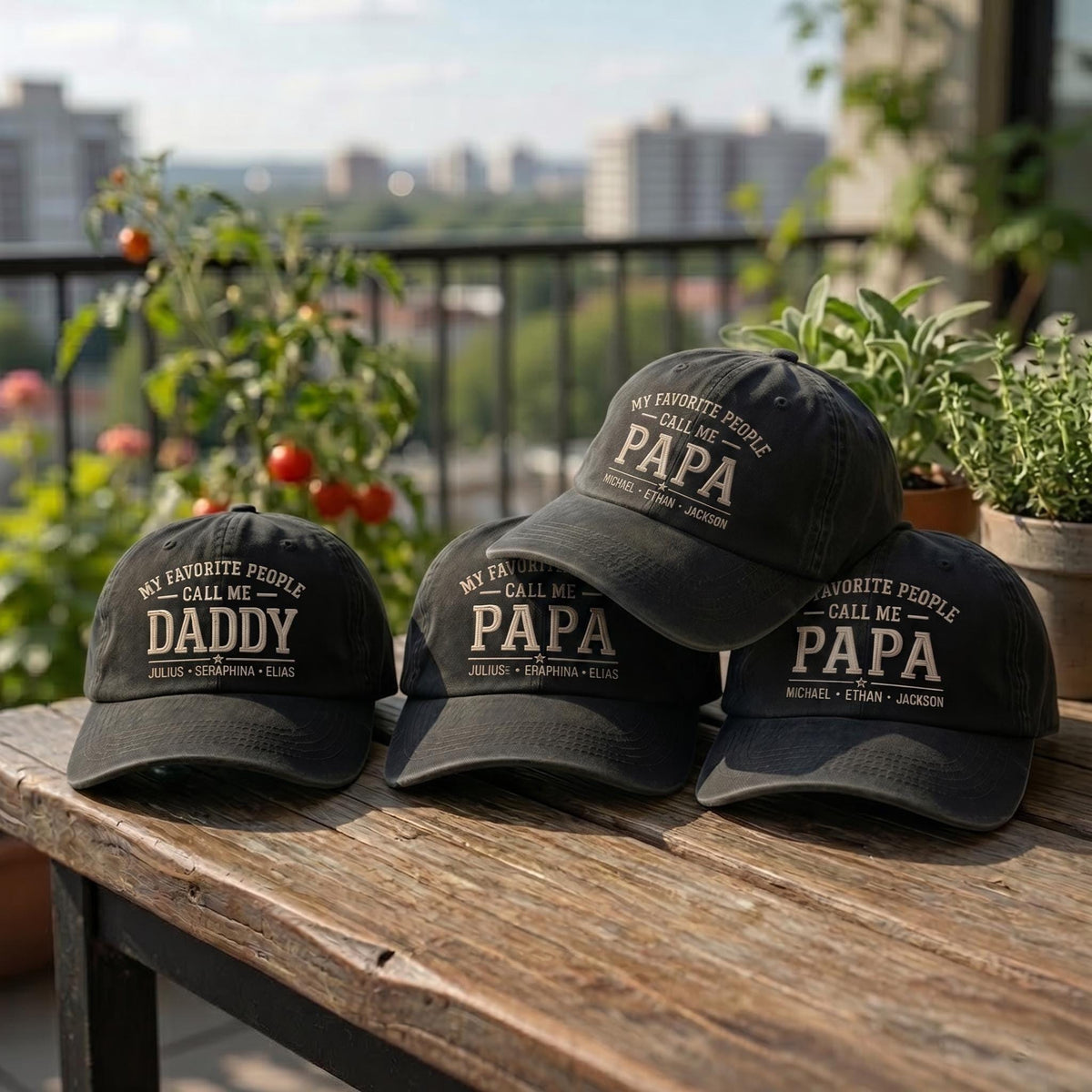 Custom My Favorite People Call Me Papa Hat, Personalized Daddy Cap with Kids Names, Father's Day Gift, Embroidered Grandpa Hat, Vintage Cap