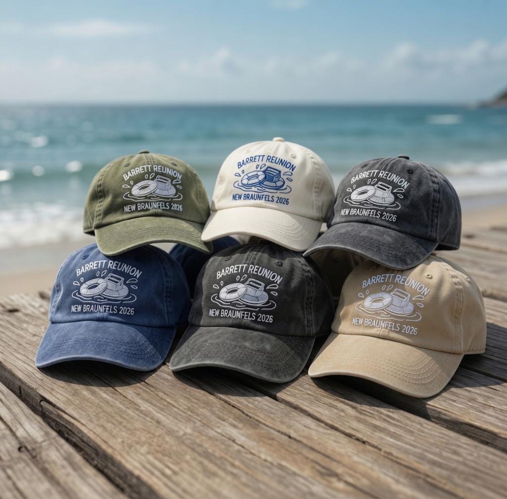 Custom Family Reunion Hats 2026, Personalized Beach Trip Baseball Caps, Matching Group Vacation Gifts,Embroidered Summer Party Hat, Boat Cap